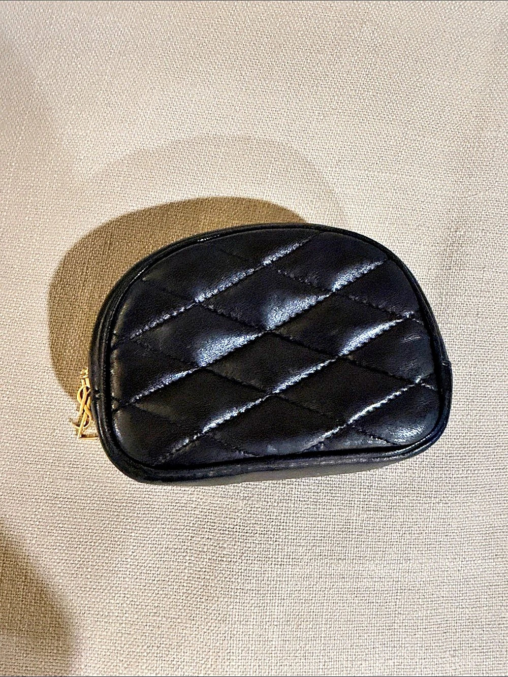 Saint Laurent Lolita Quilted Zip Pouch Key Chain